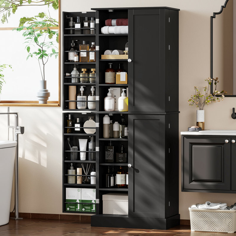 Garde-manger 65 po avec tablettes réglables noir