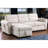 Beige Chenille Sleeper Sectional With Storage, And Comfortable Seating Reversible , Storage Cover