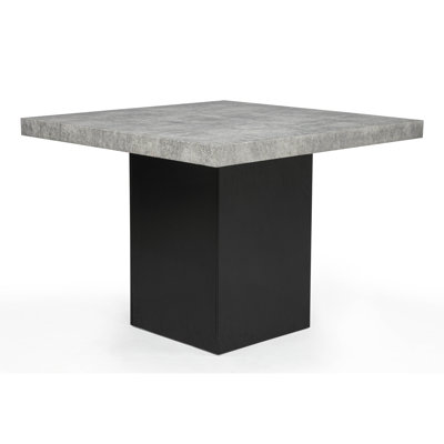 Meuble de salle à manger à hauteur de comptoir carré 1 pièce gris patiné