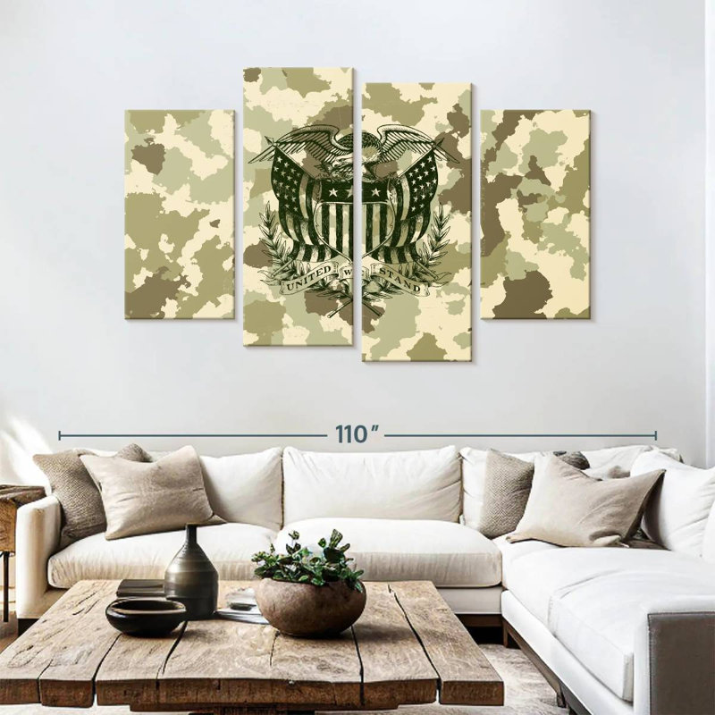 Camouflage Lelar American Eagle, H 54 po x l 84 po