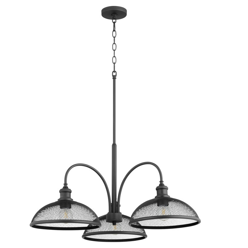 Lustre classique/traditionnel ombré 3 lumières Crowley, Noir