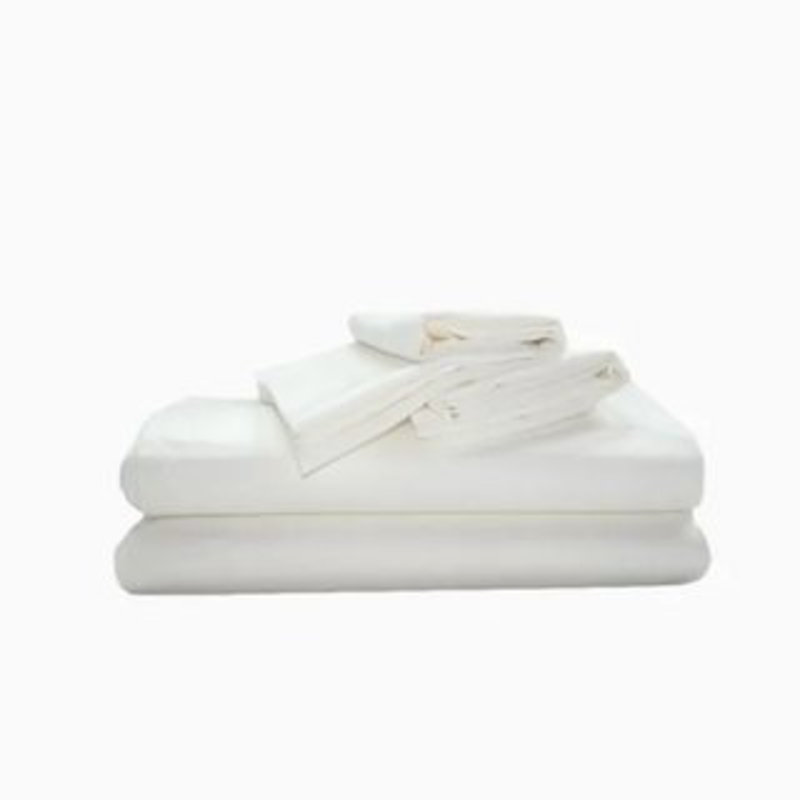 400TC Cotton Wrinkle-Free Sateen Cotton 4 Piece Sheet Set Fitted Sheet Fits Upto 16" Deep Pocket, King Sheet Set