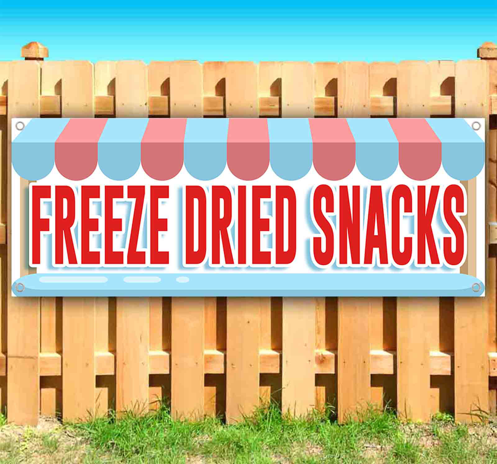TampaPrinting Freeze Dried Snack Banner 13 oz Non-Fabric Heavy-Duty  Vinyl Single-Sided With Metal Grommets Wayfair