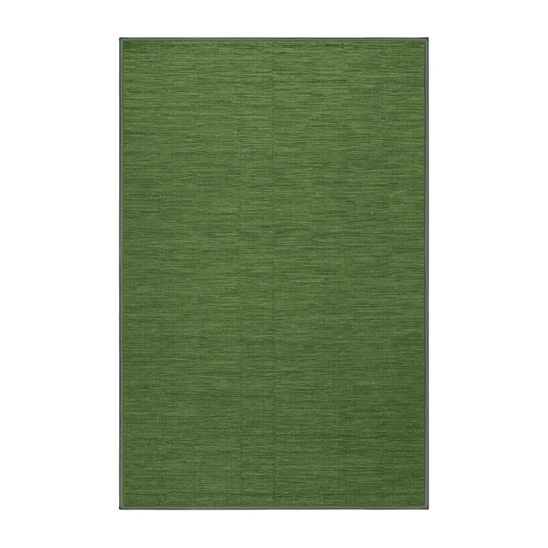 Machine Washable Solid Green Area Rug, Rectangle 2' x 3'