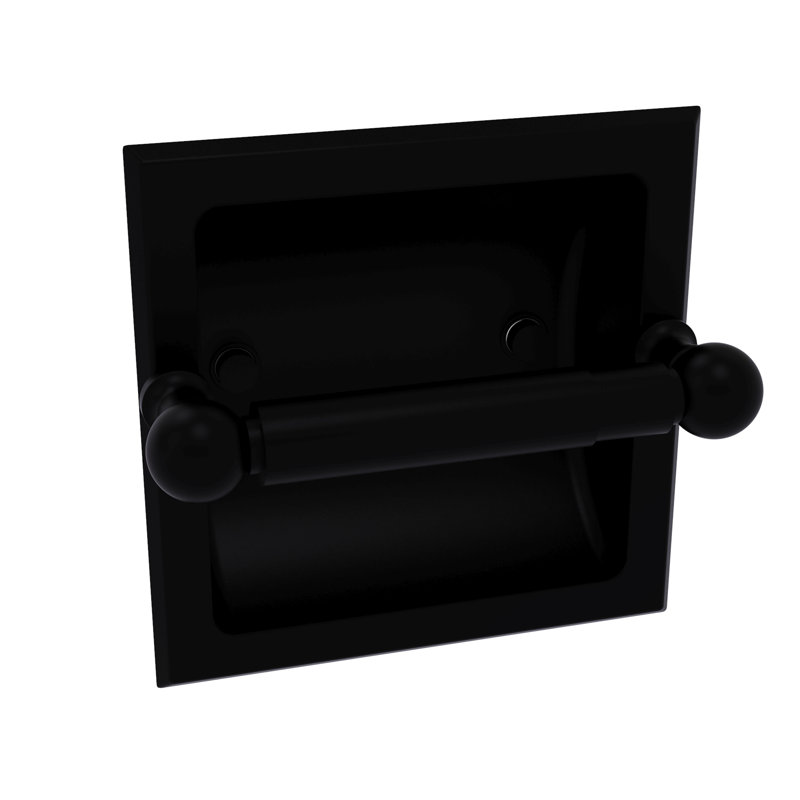 Porte-papier hygiénique encastré Marchmont, Noir mat