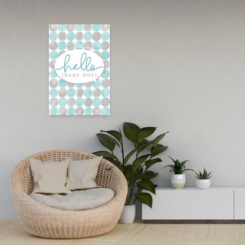 Hello Baby Boy, art contemporain abstrait, H 24 po x l 16 po