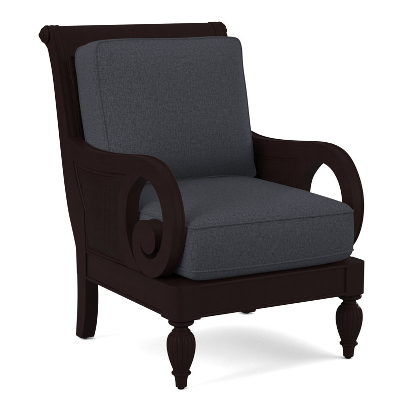 Grand View 71.12Cm Wide Armchair, Java Finish, Stone Crypton Performance; 0884-83
