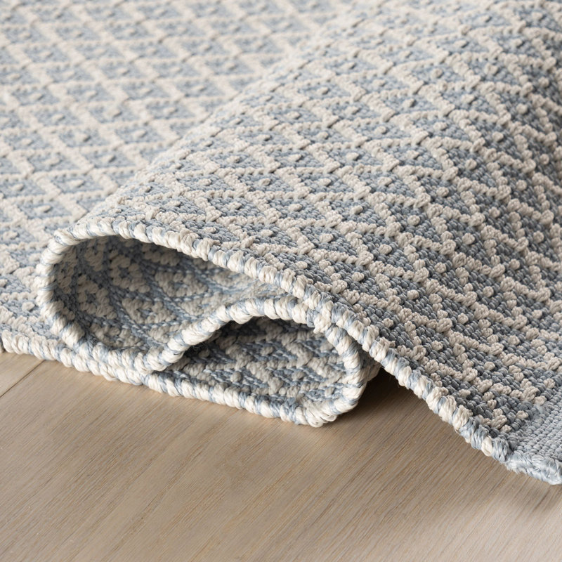 Riviera Swedish Blue Handwoven Indoor/Outdoor Rug, Rectangle 2' x 3'