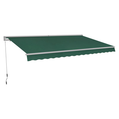 Patio Awning  Sunshade Canopy with Half-Cassette for Manual Retractable Awnings