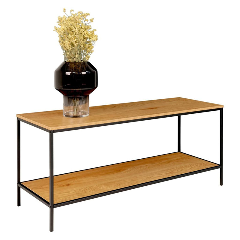 Perina Unfinished TV Stand, Brown/Black