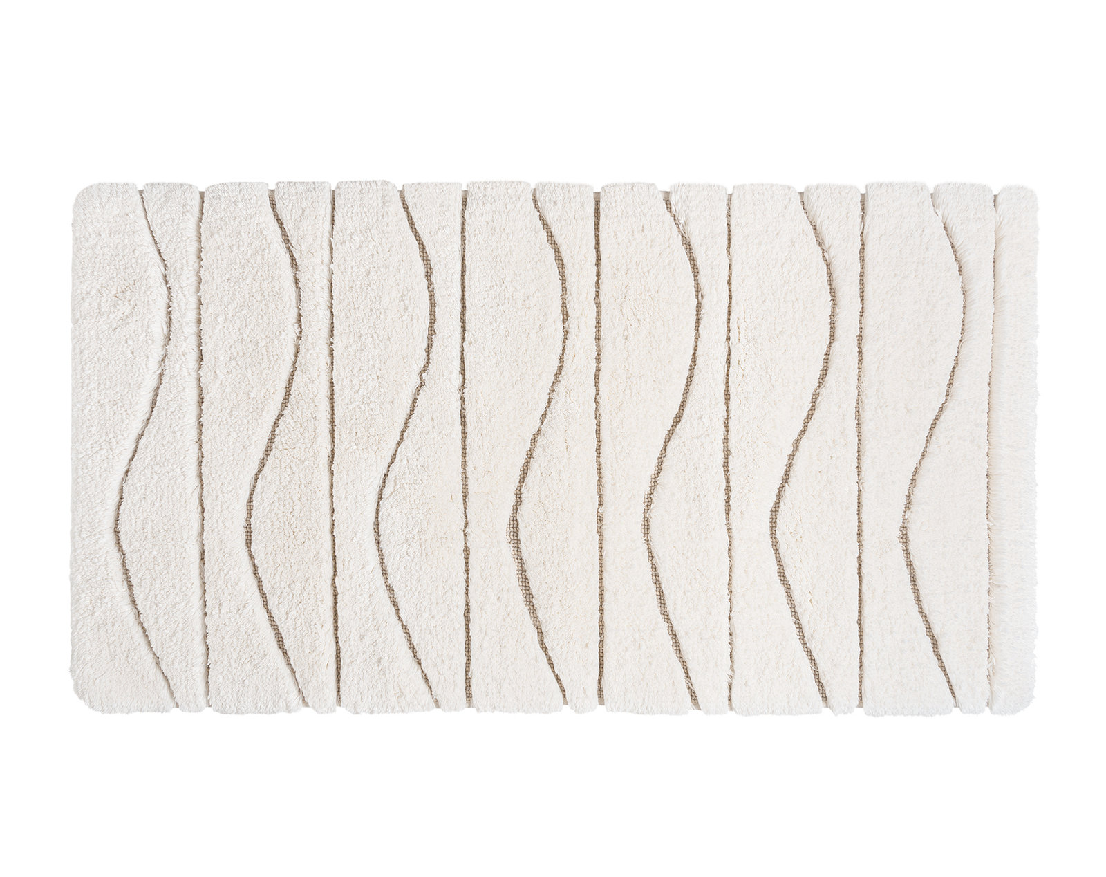 Opera Cotton Blend Non-Slip Bath Rug, 24" W x 39" L, Natural
