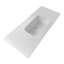 Plan de toilette rectangulaire Streamline GT-1224-48, 122 cm (L) x 56 cm (P), en surface solide blanche brillante, avec lavabo simple.
