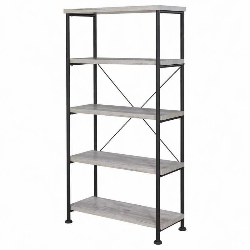 Bibliothèque à 4 tablettes, Gris