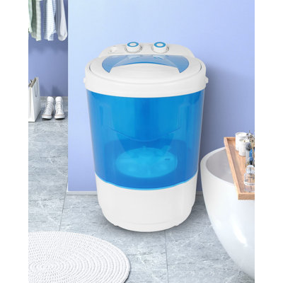 TABU 7.7lbs Mini Portable Washing Machine, Compact Washer with Timer Control And Spinning Basket -  410021210WTA
