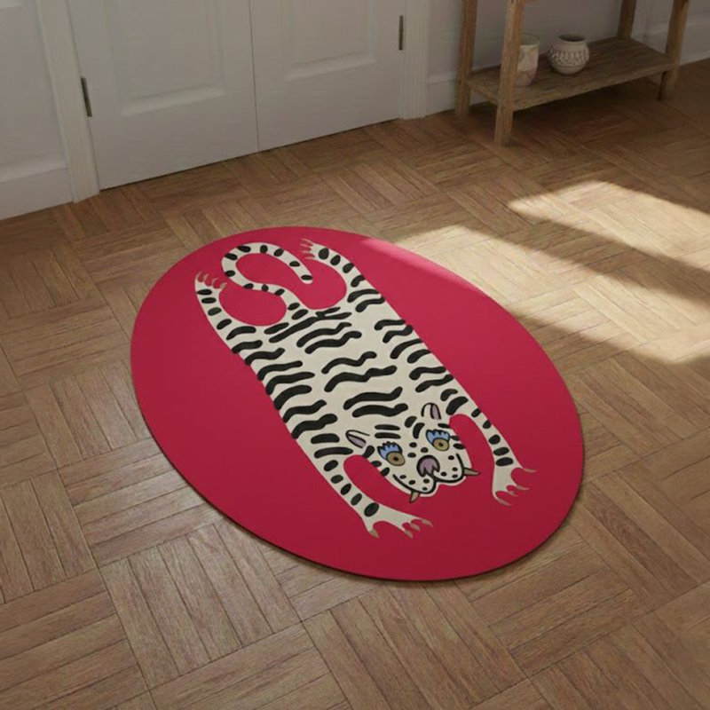 Tapis 💖 tigre rose, Rose millennial