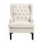 Fauteuil de 8,5 po de hauteur beige avec coussin de siège en mousse et housse amovible en tissu texturé-1694112352