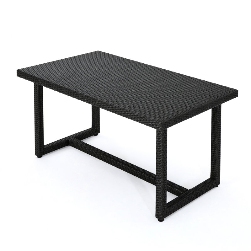 Rosa Grey Patio Dining Table, 28" Height, 33.91" Width, 59" Depth, , Fashionable Table For Use, 59In X 33.91In 28In, 41.26Lbs, Resin & Iron, Water-