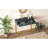 Grey Entryway Console Table With Two Drawers - , Modern Delicate Interior Style Bold Gold Base And Geometric Stripe In Drawer Storage Option, Construction, Design Diagonal Stripes-1655179665