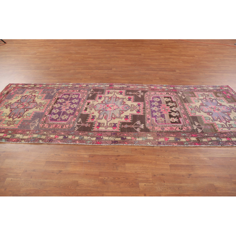 Tapis de couloir vintage en laine 4 x 10