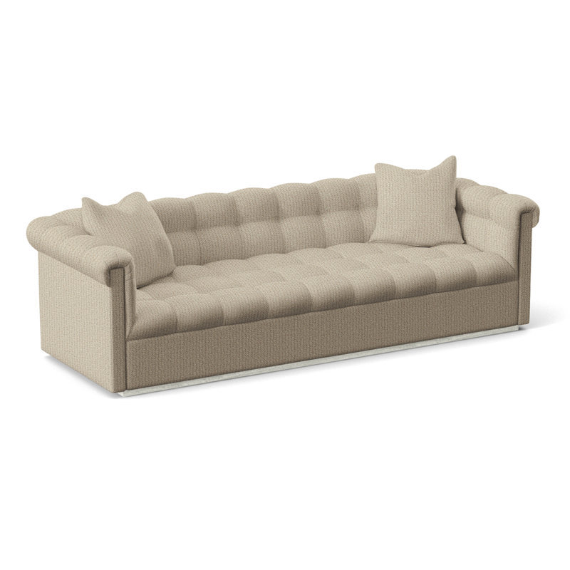 Thom Filicia Home 108" Nottingham Extended Sofa, Tuck Linen, Wrenn