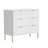 Gosa 3-Drawer Nightstand Modern Tall Bedside Table with Storage Drawers-1041041359