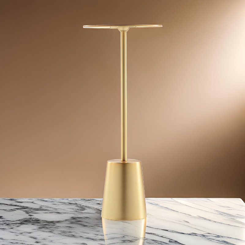 Gold Metal Tray Top End Table