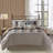 7 Piece Herringbone Comforter Set Neutral Queen-127671240
