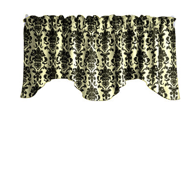 Cantonnière en popeline à motif floral ondulé 58 po