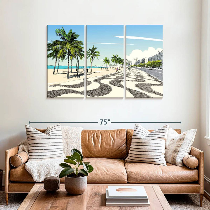 Vue du trottoir Gillard Copacabana, H 36 po x l 57 po