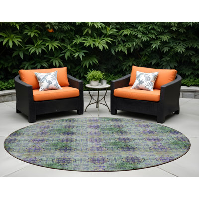Tapis d'intérieur rond 8 po