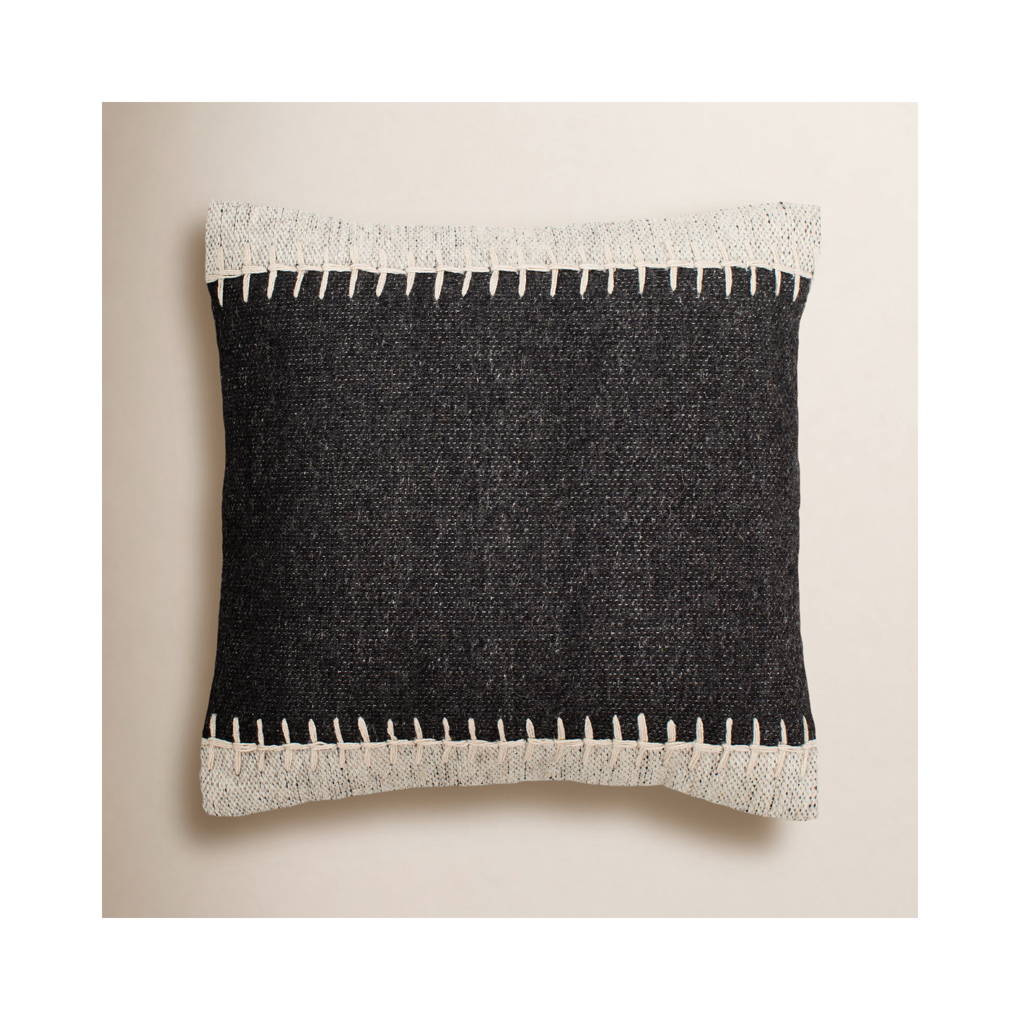 Nolea Wool Throw Pillow, Polyester/Polyfill