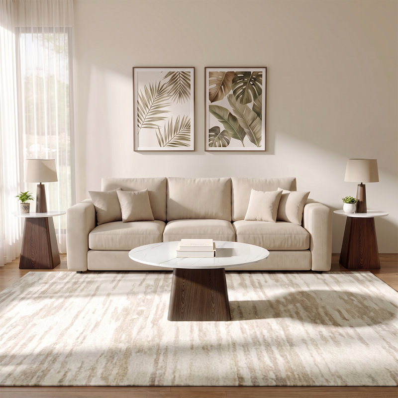 Ensemble de tables basses 3 pièces Ambridge, 41.7" + 19.7", 3, Neige