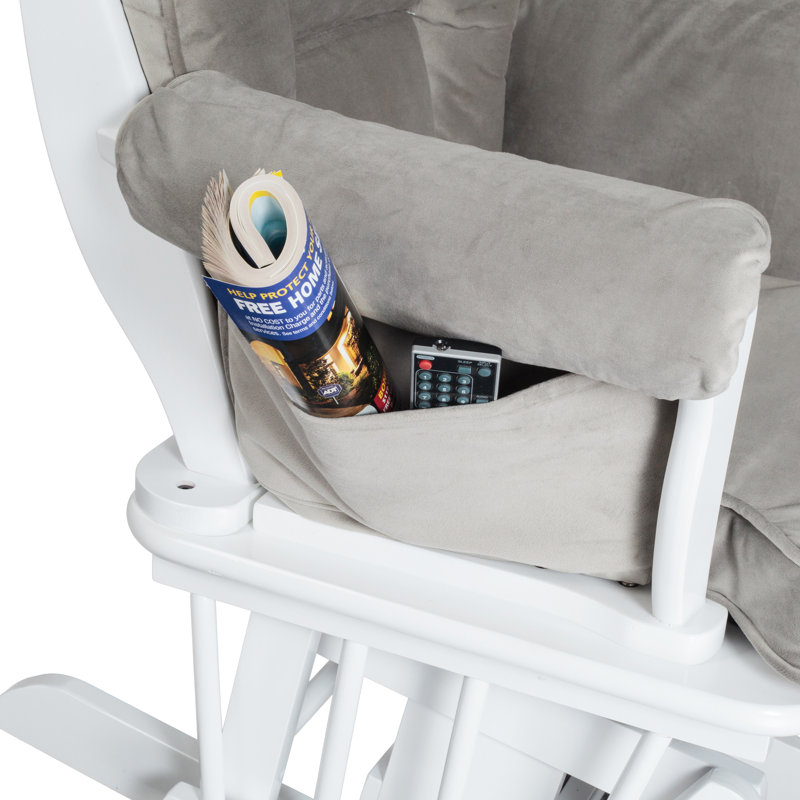 Sleigh Glider Chair Seat/Back/Arm Cushion, Gray