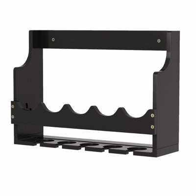 Wall-Mounted Wine Rack Solid Wood Bottle Rack Wine Storage with Stemware Holder