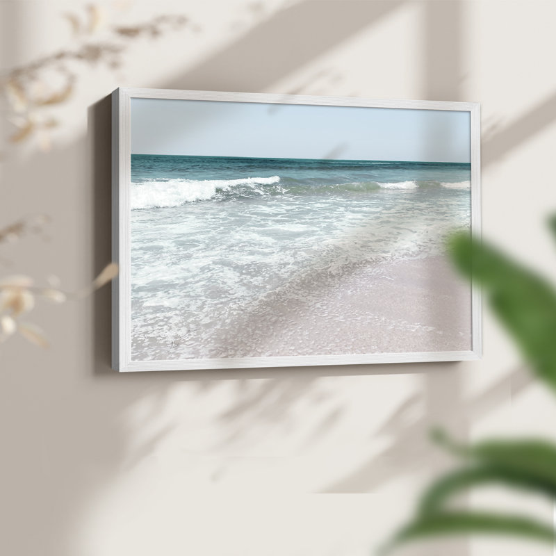 Shoreline Pleasure -Framed Print - Restickable, H 11 po x l 14 po, Blanc