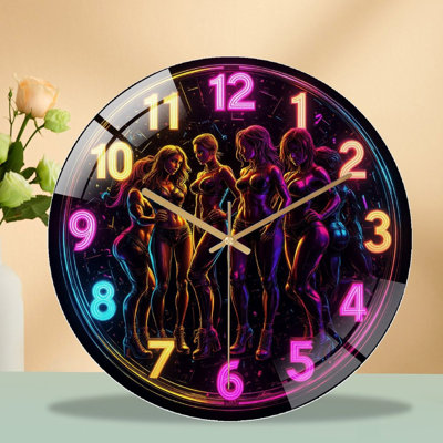 Horloge murale néon