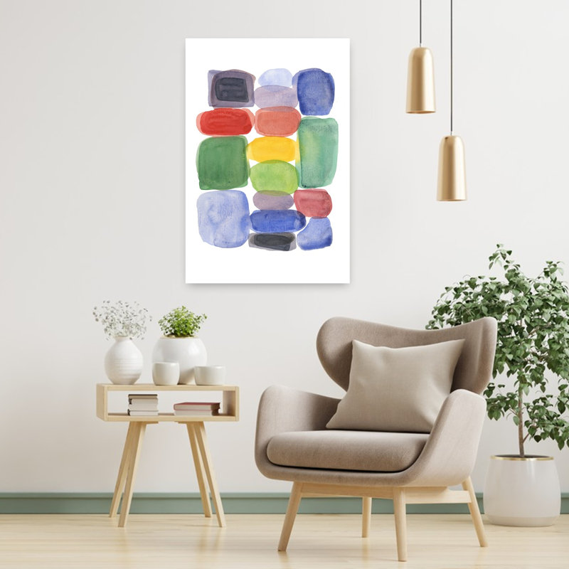 Art contemporain contemporain abstrait, H 36 po x l 24 po