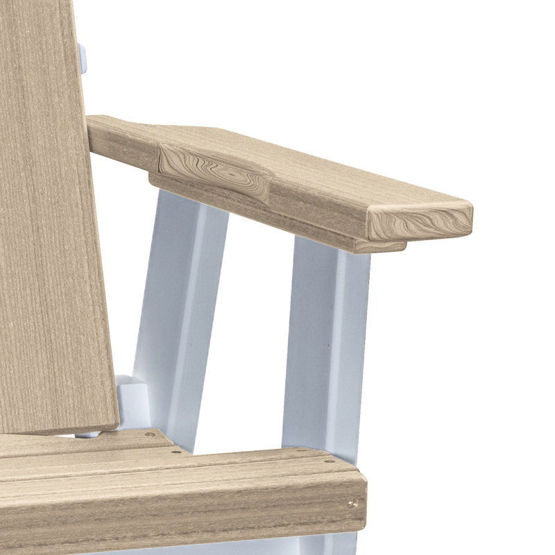 Fauteuil oscillant Brandon , Bois patiné / blanc