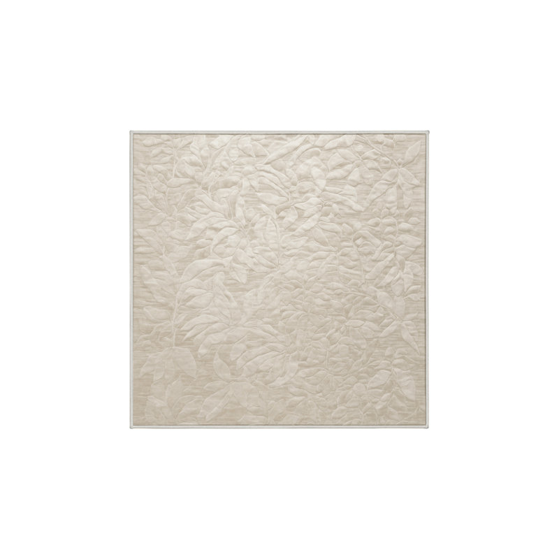 Machine Washable Beige Area Rug, Square 7'