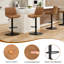 Ensemble de 2 tabourets de bar, tabourets de bar pivotants réglables, tabourets de hauteur de bar avec support pour le dos, chaises de bar à hauteur de comptoir en similicuir pour îlot de cuisine rustique, brun-1262885150