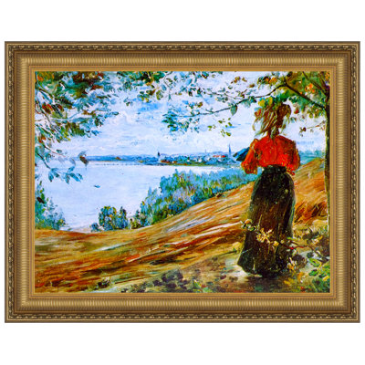 The Bay of Gdansk near Sopot, 1900 Framed Print on Canvas
