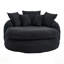Canapé surdimensionné rembourré à billes avec mousse à mémoire de forme, 3 grands et 2 petits coussins, dossier enveloppant pour adultes, tissu chenille-1082813719