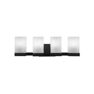 Karson 4 Light Bath Bar Shown With 4" Square Glass
