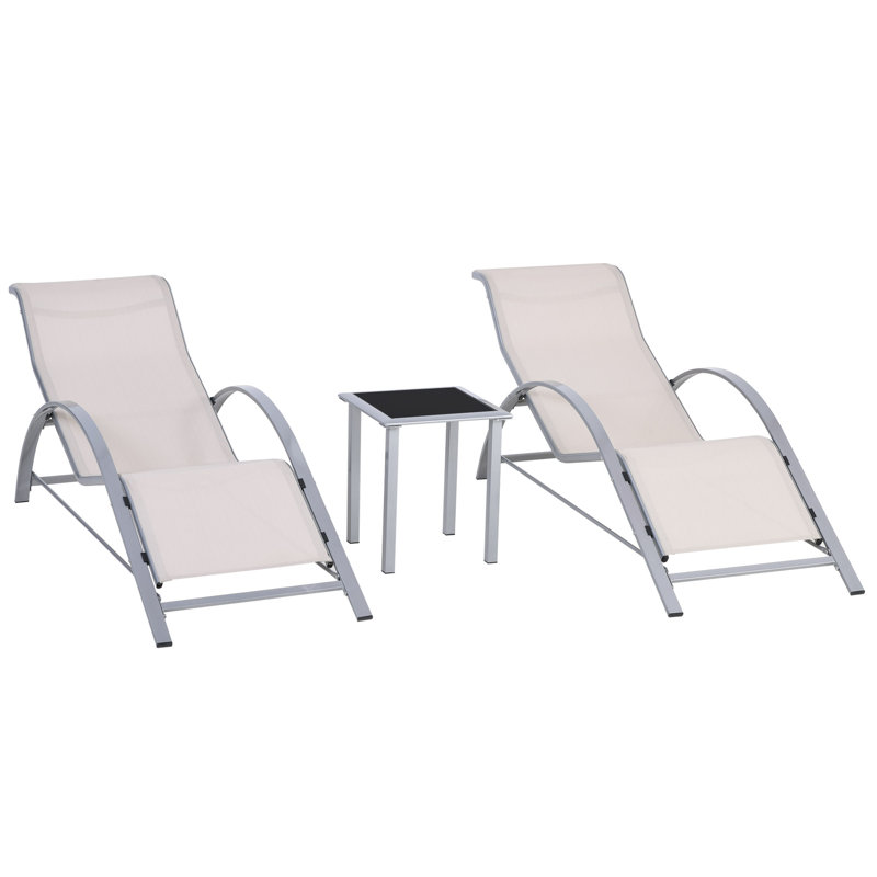 Gulfasa 169cm Long Reclining Chaise Lounge Set
