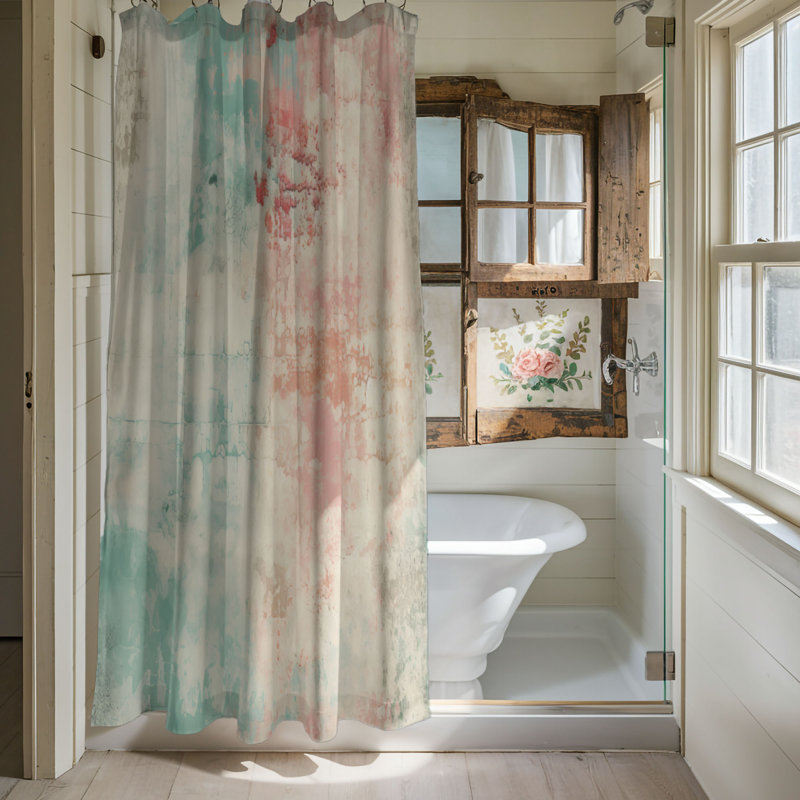 Rideau de douche Teal, H 74 po x l 71 po