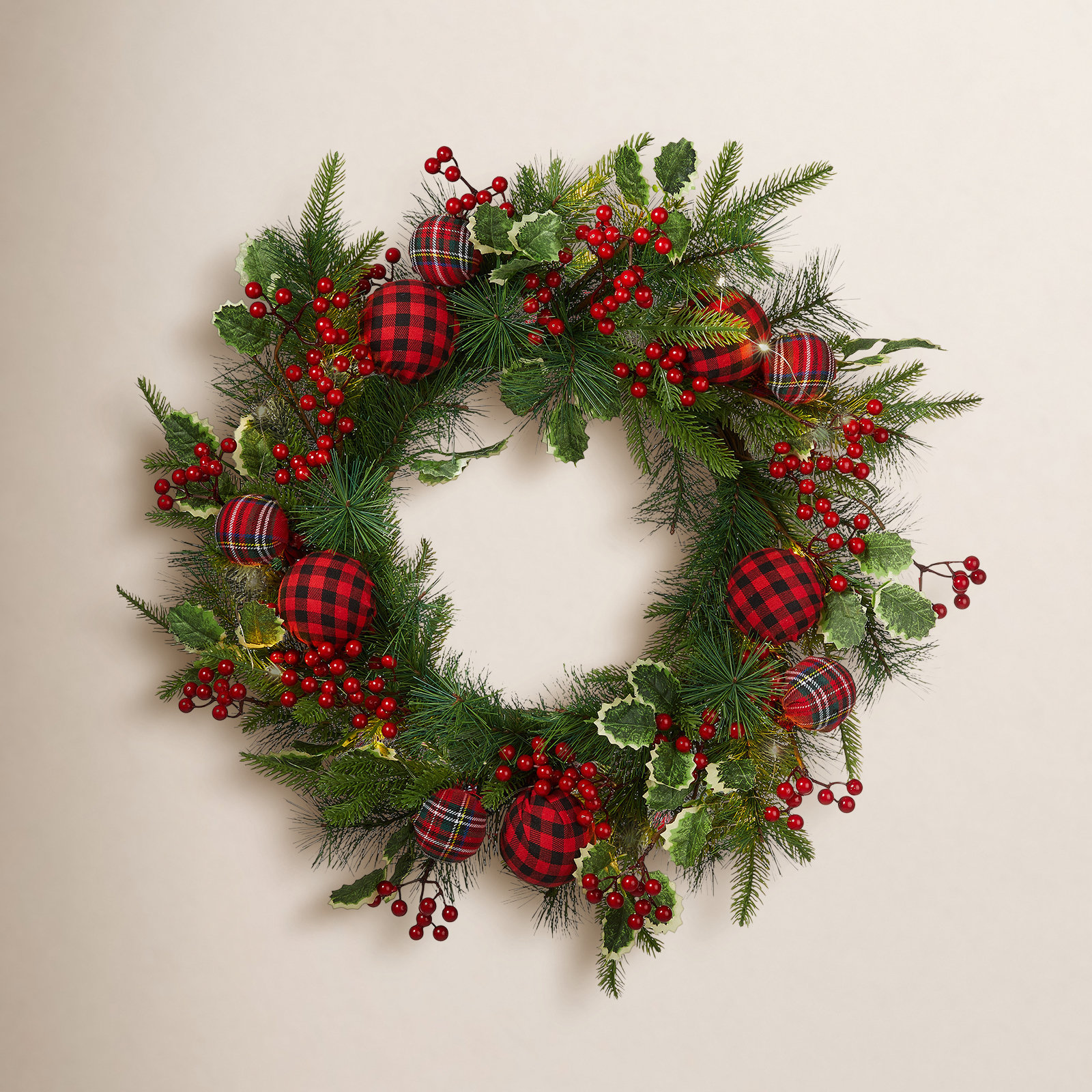 The Holiday Aisle® 24" Pre-Lit Wreath