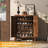 Wooden Shoes Cabinet With Adjustable Shelves, Retro Freestanding Shoe Organizer Cabinet For Entryway Hallway Living Room, 5-tier Shoe Cabinet With Doors For 20 Pairs, -258354420