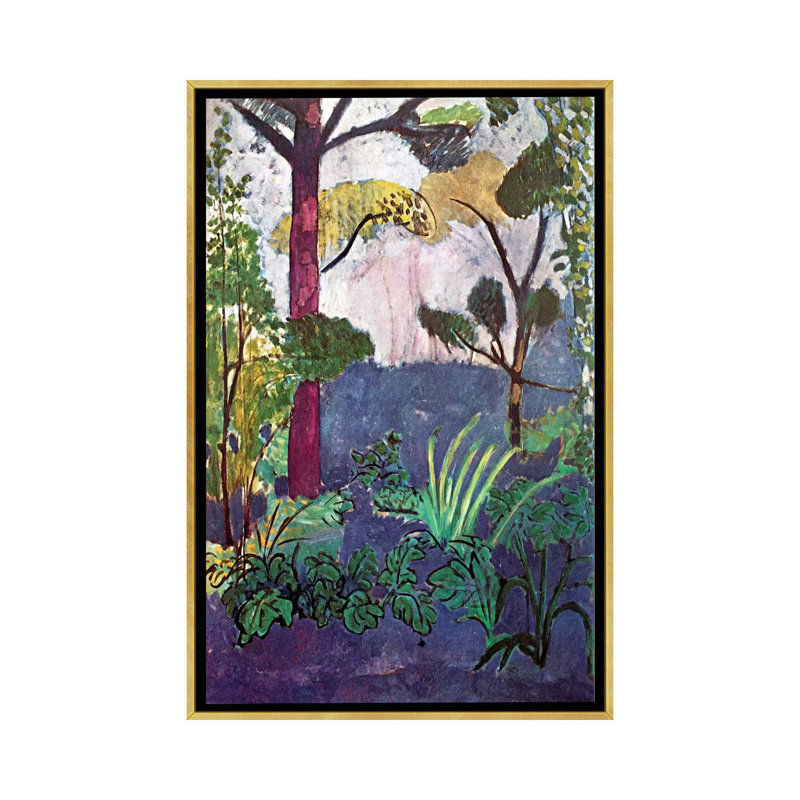 « marocain landscape (1913) » par henri matisse-print, H 48 po x l 32 po x P 1,5 po, Toile encadrée d'or