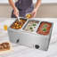 Chauffe-plat commercial commercial à 3 casseroles 17,4 pte Bain Marie