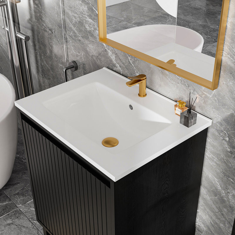 Meuble-lavabo 24 po sans lavabo, Noir